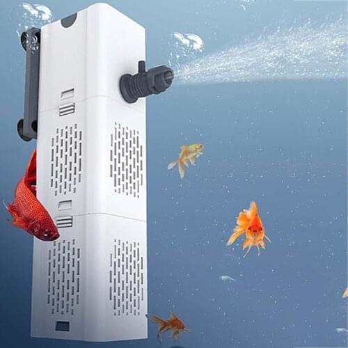 220V 6W/15W/23W Aquarium Filter Water Pump Fish Tank Submersible Air Oxygen Internal Pump Wave Maker Filtration Multifunctional