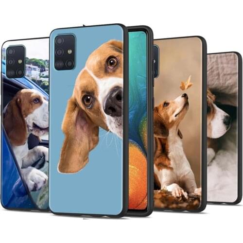 Phone Case For Samsung Galaxy A51 A71 5G A21s A11 A31 A41 A91 A72 A12 A02s Soft Silicon Back Cover Matte Bumper TPU Beagle Dog