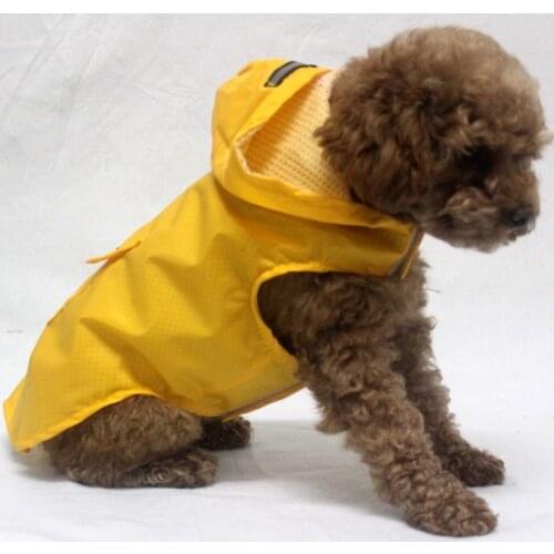 Hot Dog Raincoat Puppy Rain Coat with Hood Reflective Waterproof Dog Clothes Soft Breathable Pet Small Large Dog Rainwear S-5XL