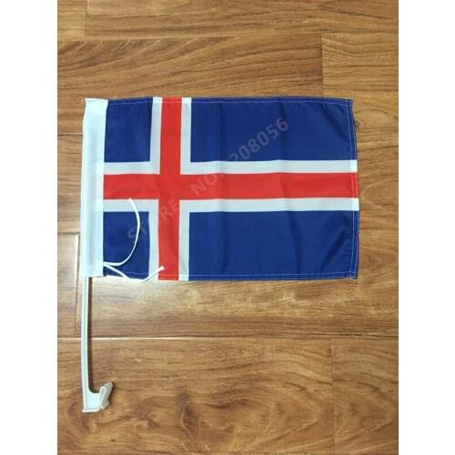 30 x 45 cm Iceland car flag car banner window banner window flag free shipping