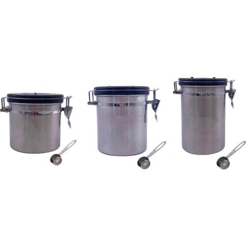HOT 304 Stainless Steel Coffee Container Airtight Coffee Vault Kitchen Storage With Date Tracking For All Types Of Coffee 1300ML