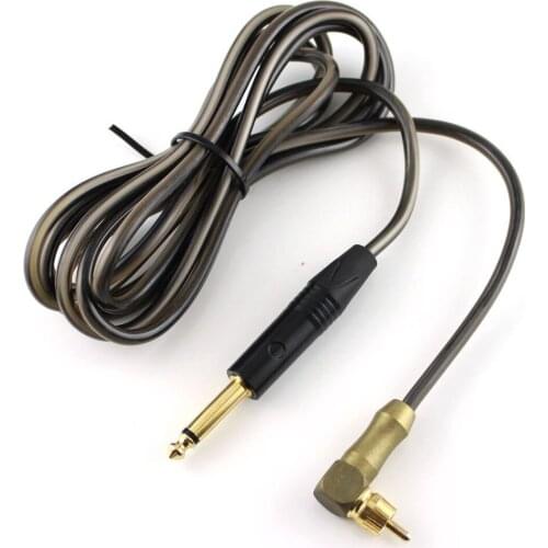 HQ Cord Brass Connection Soft Silicone RCA Cord Double-Color 2.4M For Tattoo Machine Power Supply Wholesale