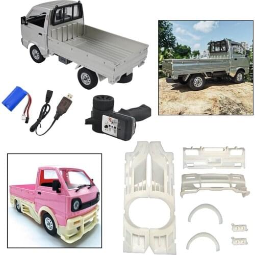 Toy Grade WPL D12 RC Truck 1/10 Scale Simulation w/ Body Surrounded Kits
