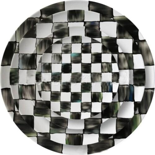 Classic tableware black white plates dinnerware plate Bone china dishes kitchen appliance