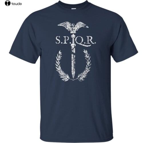 Spqr Roman Gladius Eagle Rome Empire Wreath Sword Legion Gladiator Emblem 2019 Men T Shirt Fashion O-Neck Homme Create T Shirt