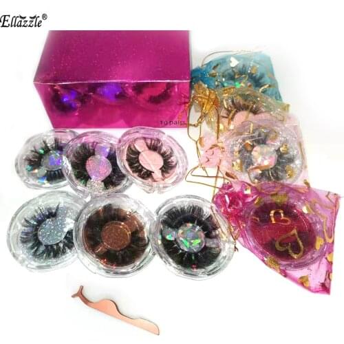 25mm Lashes 3D Mink Eyelashes Set False Eye Lashes Bulk Wholesale Makeup Dramatic Lash Boxes Packaging Cases Vendor 5D Mink Lash