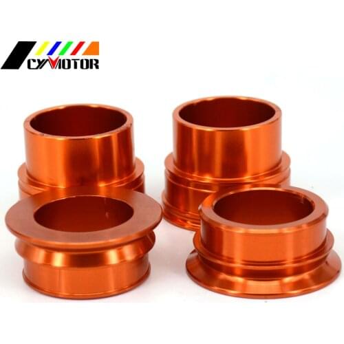 Orange Billet Front and Rear Wheel Hub Spacer For KTM SX SX-F XC-F 125 150 200 250 300 350 400 450 2013-2014 Dirt bike Off Road