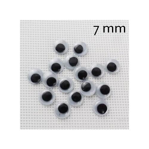 Wholesale 7mm Googly Eye, Movable Eye Plastic Eyes,Wiggle Eyes forDoll Toy diy,(10000pcs/lot)