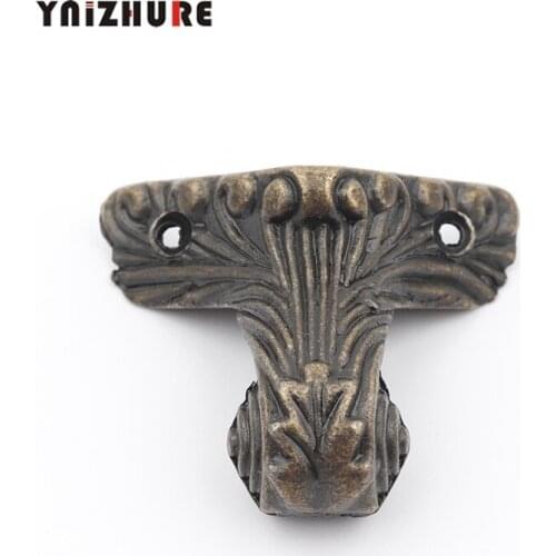 45*43mm 8Pcs Zinc Alloy Flower Footing,Decoration Legs,Vintage Wooden Box,Cabinet Corner,Bronze Tone Color