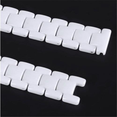 14mm White Ceramic Watchband 7MM Concave Interface End Replacement Womens Watch Strap Small Bracelet Wristwatches Bands Belt