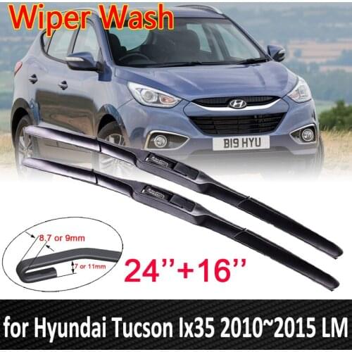 Car Wiper Blade for Hyundai Tucson Ix35 2010~2015 LM Front Windshield Wipers Car Accessories J Hook Type 2011 2012 2013 2014