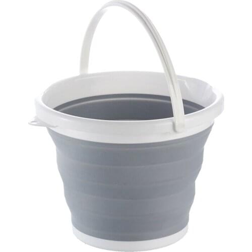10L Folding Collapsible Bucket Round Portable Outdoor Car Wash Fishing Bathroom Kitchen Camping Garden Bucket Space Saving