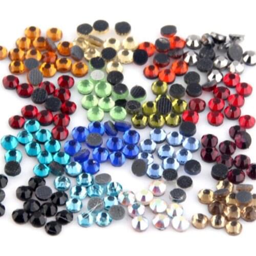 SS6 Various Color 1440PCS/Lot DMC Crystal Rhinestones DIY Loose HotFix Crystal Rhinestone Iron-on For Garment Decoration