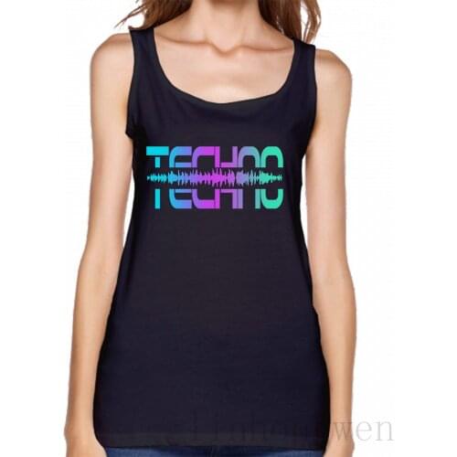Techno Rave Raver Tank Top Natural O Neck Gift Custom Summer Top Tee Comical Outfit Vest