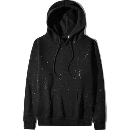 Hoodeds 2020 spring and autumn new diamond space stars print loose Plush heavy coat mens Hoodie Sweatshirt women
