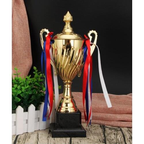 Metal Trophy Cup Award Contest Business Award Customize Trophy Golden Plating Team Sports Competition Craft Souvenir