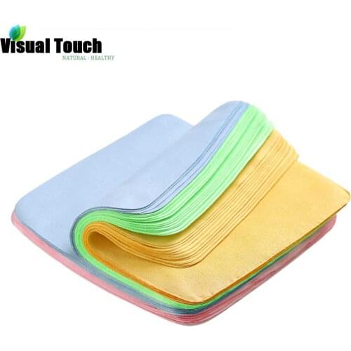 Visual Touch 4 pcs Glasses Cleaner Microfiber Glasses Cleaning Cloth Lens Phone Screen Camera Cleaning Wipes Random Color