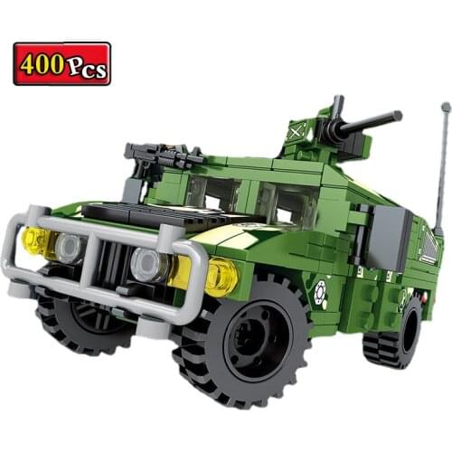Military Series World War II Multifunctional Military Off-Road Vehicle DIY Model Building Blocks Bricks Toys Christmas Gifts