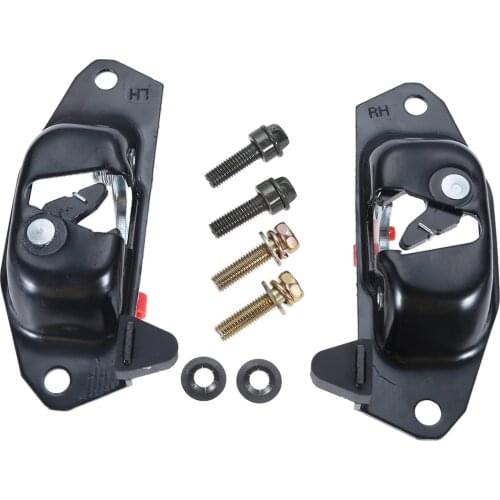 Left & Right Tailgate Latch Lever Rear Gate Lock Latch with Striker Bolt for 1999-2007 Chevy GMC Sierra Cadillac Hummer 15921948