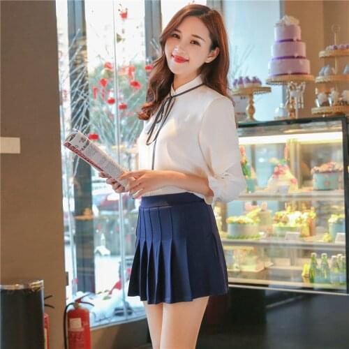 Women Girls Short High Waist Pleated Skater Skirt School Skirt Uniform With Inner Shorts Skirt Girls Uniforms Skirt
