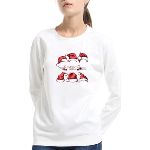 Female Sweatshirt Tops Autumn Winter Hoodies Women Christmas Cartoon Printed Clothes Women Sudaderas Mujer 2019