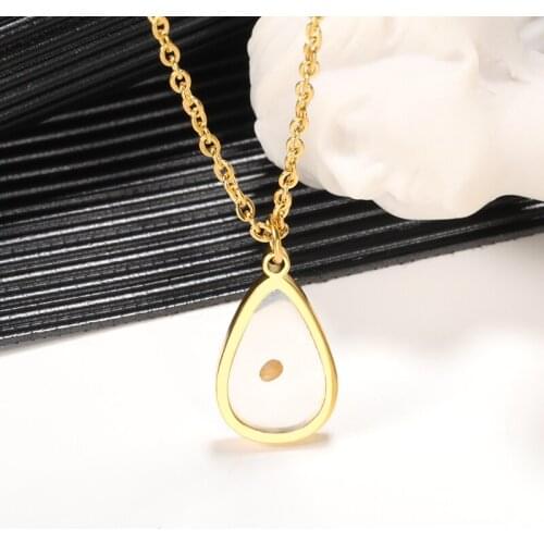 Christianity Faith Choker Jewelry Drop Shape Women Mustard Seed Necklace Stainless Steel Necklace Men Ethnic Jewelry Accessories