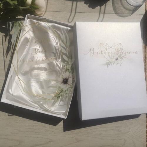 10pcs custom printable wedding invitations Arabic acrylic invitation card wedding invitation card