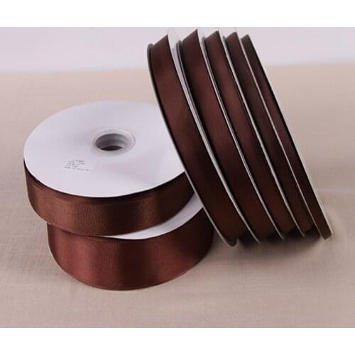 10 Yards Free shipping Brown color solid color grosgrain ribbon