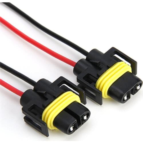 2Pcs H8 H9 H11 Wiring Harness Socket Car Wire Connector Cable Plug Adapter For Foglight Head Light Lamp Bulb Light