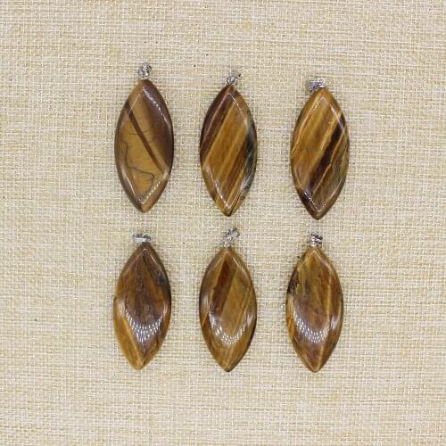 2020 Natural Gem Stone Water Drop Necklace Pendant Tiger Eye Lapis Lazuli Transparent Crystal Opal Aura Healing Jewelry Gift TR