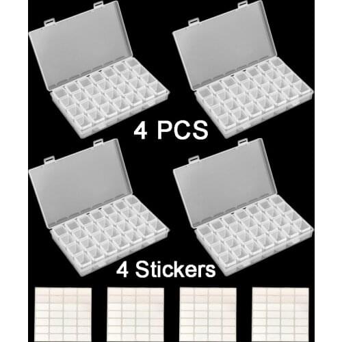 28 Slots Grids Plastic Storage Box Diamond Painting Tools Nail Art Rhinestone Tools Beads Accessories Storage Boxes Organizer