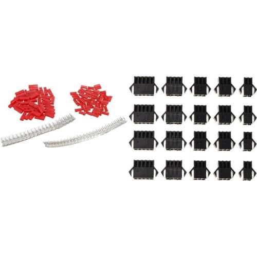 300 Pcs 2.54Mm Red Plug Housing Crimp Terminal Connector Kit & 560 Pcs Plug Housing Connector Adaptor Assortment Kit