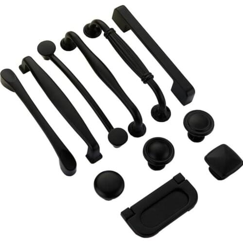 31 Style Black Aluminum Alloy Door Handle Alloy for Aluminum Extrusion Profile YH1529