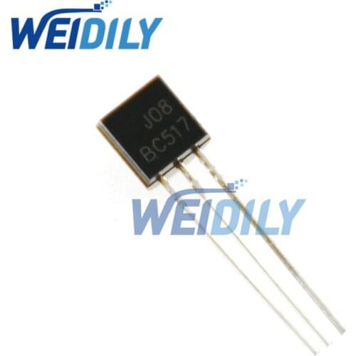 50PCS BC517 NPN Darlington Transistor 625mW 30V 500mA TO-92 bc517