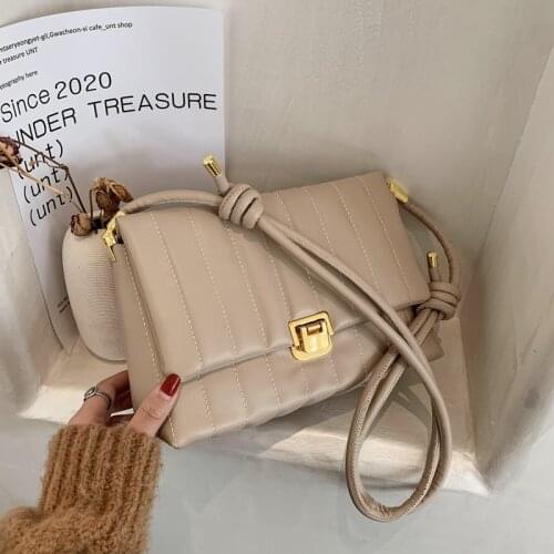 ATLI Vertical Stripes Pu Leather Shoulder Bag for Women 2021 New Fashion Designer Bag Fashionable with Luxury Clutch Bag