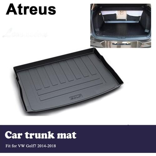 Atreus Car Trunk Cargo Floor Liner Tray Mat Cover Protection Blanket For Volkswagen VW Golf 7 Mk7 2014 2015 2016 2017 2018