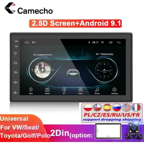 Camecho 2 din Car Radio Android Car Aoturadio GPS WiFi Bluetooth MirrorLink Car Multimedia Player for Universal 2din Car Stereo