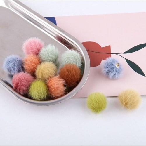 DIY Jewelry Findings 60pcs/Lot Round Wool Felt Balls Charms Pendant Fit Fashion Earring Necklace Pendant Keychains Jewelry 18mm