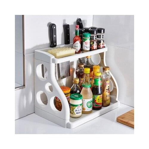 2Tier Kitchen Cabinet Organizer Spice Organizer Rack Standing Rack Kitchen Countertop Storage Organizer Spice Rack Shelf Holder