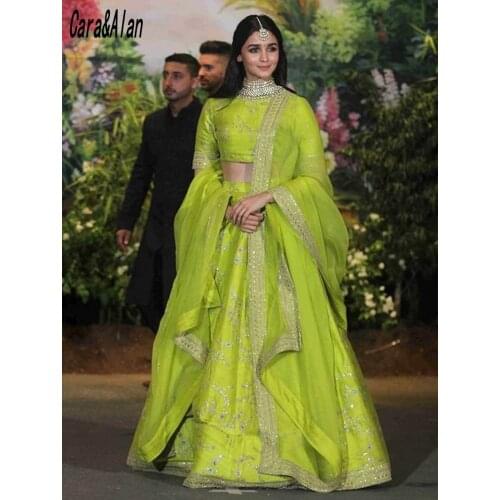 ELegant Vestido 2 En 1Green Indian Wedding Dresses Appliques Beaded Arabic Dubai Bridal Gowns Robe De Soirée De Mariage