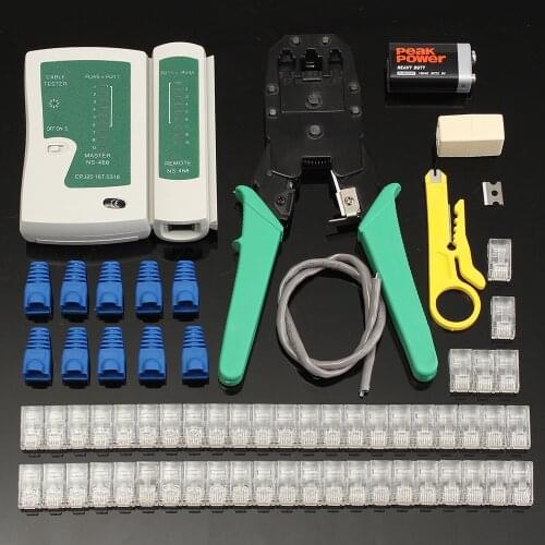 Ethernet LAN Kit Cable Fine Quality Crimper Crimping Tool Wire Stripper RJ45 Cable Tester Tool Wire Stripper