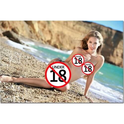 Artistic Paintings Beautiful Blonde on the Beach Hot Body Wall Art Picture Canvas Posters and Prints for Living Room Decor