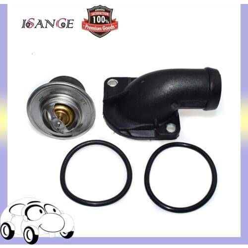 ISANCE Thermostat & Housing Set 044121113 055121121F For Skoda Fabia Audi 80 100 A2 A3 A4 A6 Coupe Seat Altea Cordoba Ibiza VW
