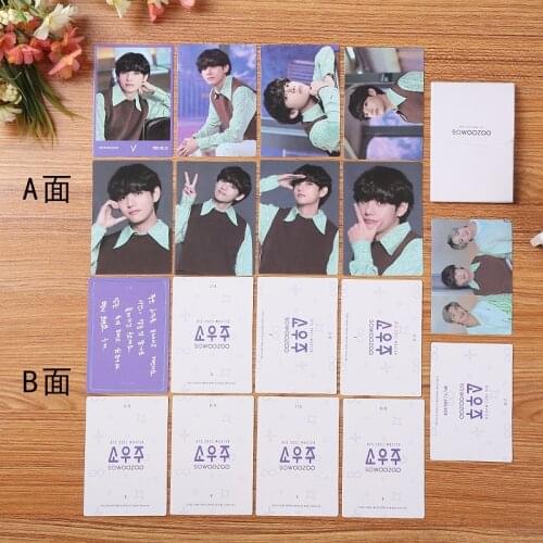 Kpop 8pcs/set Bangtan Boys Lomo Cards 8th Anniversary mini Cards Photocard WOWOOZOO Peripheral SUGA JIMIN Star Greeting Card