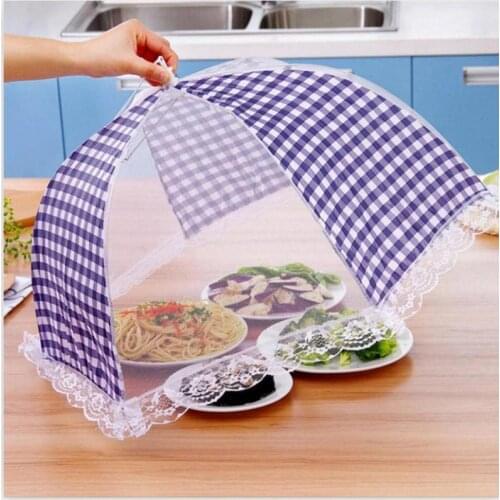 Kitchen Accessories Square Dish Cover Food Cover Mesh Folding Table Cover Fly Cover Kitchen Gadget Insulation Dish Cover