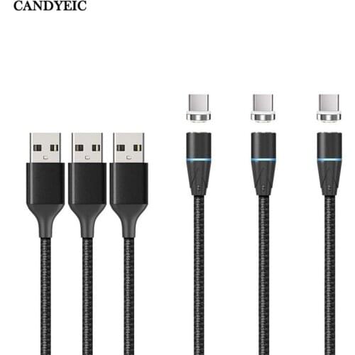 CANDYEIC Magnetic Cable USB Type-C for Samsung Galaxy S20 Ultra S10 Note 10 9 USB Cable for Samsung Fold Z Flip Magnet Cable