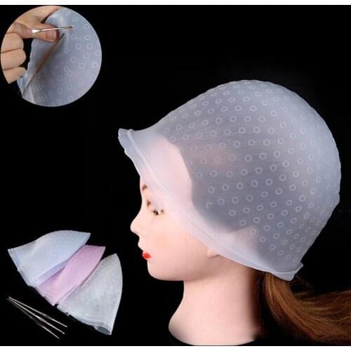 1 Pcs Professional Reusable Dye Cap Hair Colouring Highlighting Dye Cap With Hook Frosting Tipping Color Styling Tools