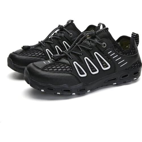 Men Mesh Aqua Shoes Cycling Outdoor Non-slip Durable Trekking Upstream Shoes Hiking Wading Water Sports Sneakers Big size