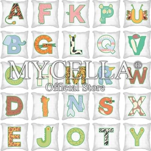 Pillowcase Nordic Sofa 26 creative animal pattern letters Pillow Cover Cases Home Decor Decorative Cushion cover drop shipping