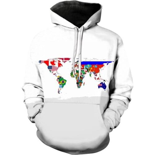 2021 new 3D printing hoodie national flag series fashion street style hooded pullover S-6XL
